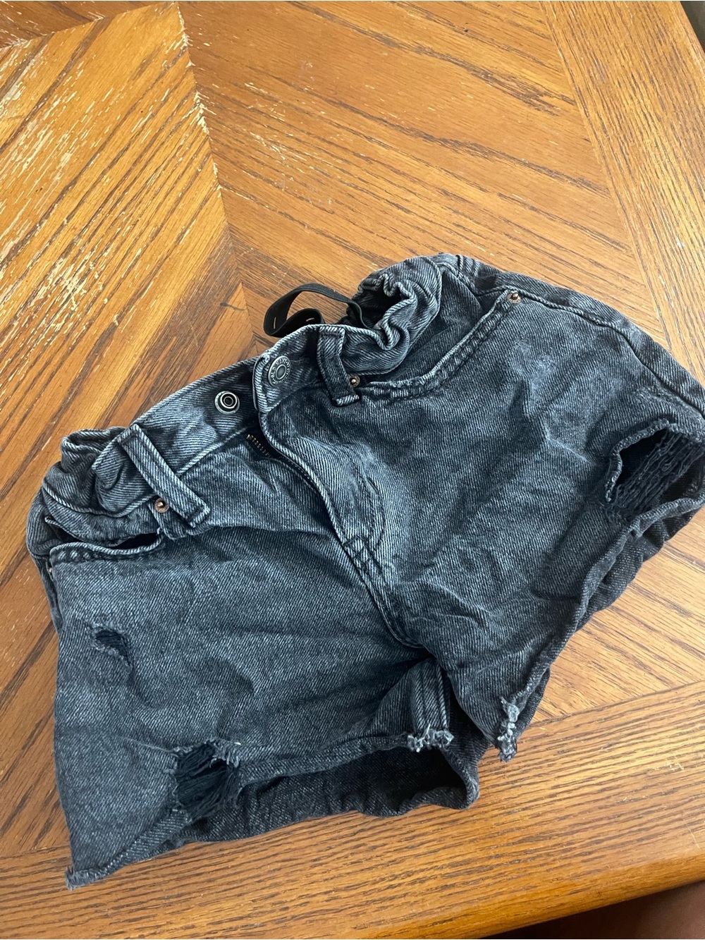 Old Navy Black Distressed Denim Kids Shorts